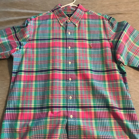 Ralph Lauren Plaid Button Down Dress Shirt - Picture 1 of 3